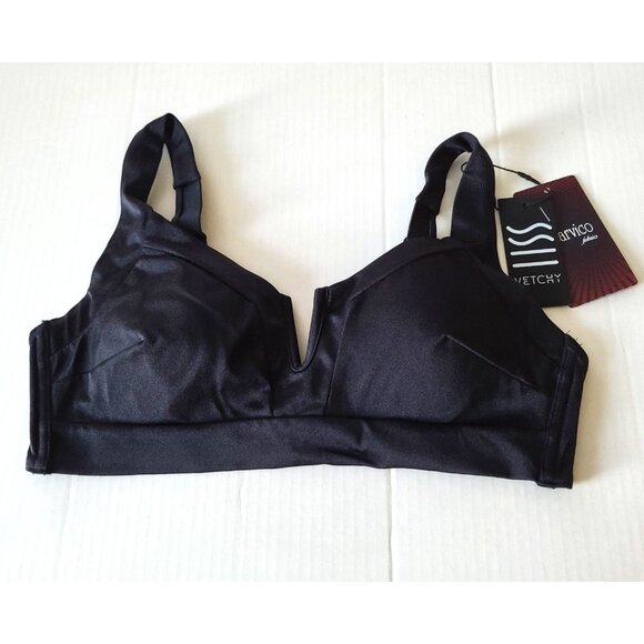 Vetchy Women’s VISTA BIKINI Top Black Size Medium Support Comfort Adjustable NWT - Picture 2 of 10